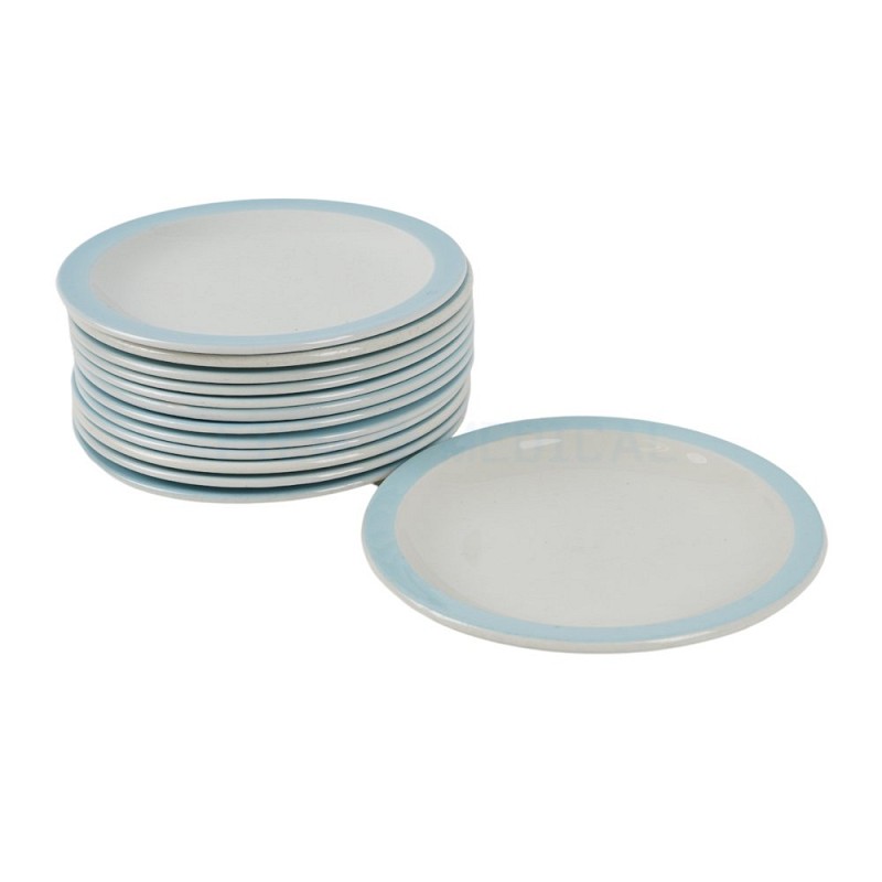 Blue Rim Plates 23cm